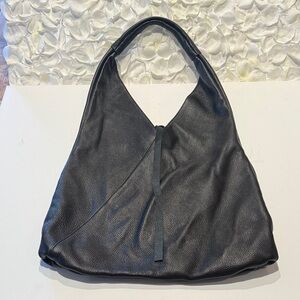 Marlon Black Leather Hobo Bag